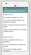 Washing Machine Error Code скриншот 7