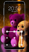 برنامه‌نما Teddy Bear Pattern Lock Screen عکس از صفحه