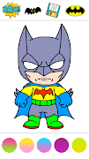 Glitter Superhero Coloring تصوير الشاشة 2