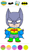 Glitter Superhero Coloring screenshot 2