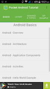 برنامه‌نما Pocket Android Tutorial Free عکس از صفحه