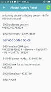 برنامه‌نما Factory Reset Code عکس از صفحه