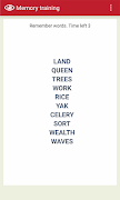 Memory training تصوير الشاشة 1