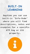 برنامه‌نما HTML CSS Live Code Editor & Le عکس از صفحه