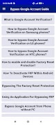 Bypass Google Account Guide پوسٹر