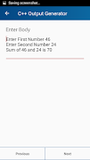 C++ Output Generator اسکرین شاٹ 3