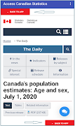 Access Canadian Statistics تصوير الشاشة 7