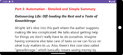 The 4 hour work week summary syot layar 4