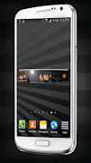Zwart Weer en Klok Widget screenshot 3