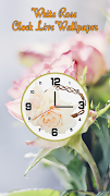 White Rose Clock Wallpaper screenshot 2