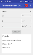 Temperature and Density Calcul imagem de tela 5