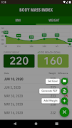 برنامه‌نما BMI Calc + Weight Loss Tracker عکس از صفحه
