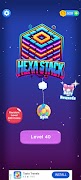 Hexa Stack Hexagon Puzzle Game تصوير الشاشة 1