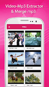 Video-Mp3 Extractor تصوير الشاشة 1