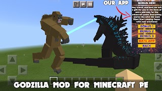 Godzilla Mod in Minecraft 截图 1