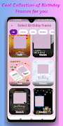 Birthday Frames & Quotes captura de pantalla 1