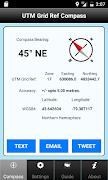 UTM Grid Ref Compass الملصق