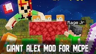 Giant Alex Mod for Minecraft Plakat