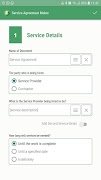 Service Agreement Maker captura de pantalla 2