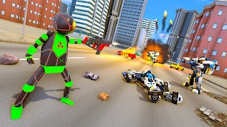 Stickman Robot Car Transform: War Robot Games Ekran Görüntüsü 4