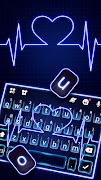Neon Blue Heartbeat Tema de te captura de pantalla 1