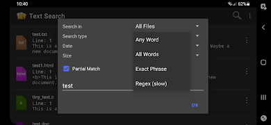 Text Search ภาพหน้าจอ 1