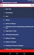 1 Schermata Criminal Code of Canada