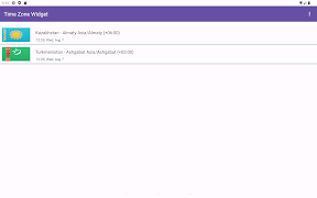 برنامه‌نما Time Zone Widget عکس از صفحه