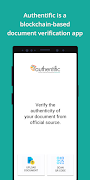 Authentific Blockchain captura de pantalla 1