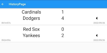برنامه‌نما Baseball Scoreboard عکس از صفحه
