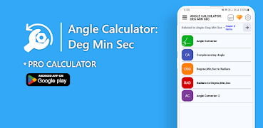 5 Schermata Angle Calculator: Deg Min Sec