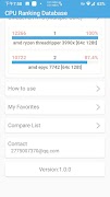 CPU Ranking Database capture d'écran 6