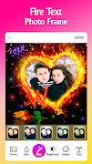 Fire Text Photo Frame screenshot 2