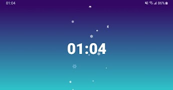 NO ADS Table Clock: Winter Theme capture d'écran 1