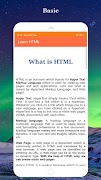 برنامه‌نما Learn HTML عکس از صفحه