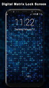 Digital Matrix Lock Screen plakat