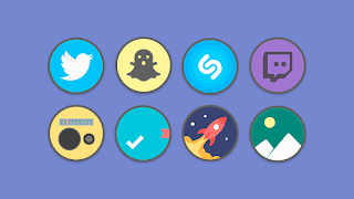 برنامه‌نما Flat Circle - Icon Pack عکس از صفحه