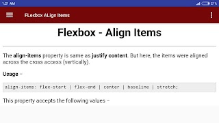 Flexbox Tutorial Offline capture d'écran 5
