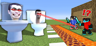 Skibidi scary Toilet Mod mcpe الملصق