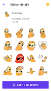 Mignon Paresseux Stickers capture d'écran 4