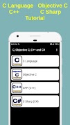 C Objective C C++ and C Sharp Tutorial скриншот 1