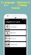 C Objective C C++ and C Sharp Tutorial screenshot 1