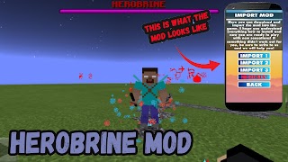 Herobrine Mod For Minecraft PE ภาพหน้าจอ 1