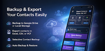 Contacts Backup Excel/CSV/VCF Affiche