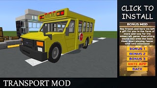 برنامه‌نما Transport Mod For Minecraft PE عکس از صفحه