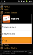 Zip code search screenshot 2