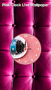 Pink Clock Live Wallpaper screenshot 3