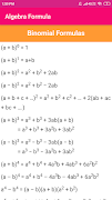 Algebra Formula स्क्रीनशॉट 3