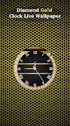 Diamond Gold Clock Wallpaper screenshot 1