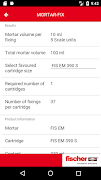 برنامه‌نما fischer MORTAR-FIX عکس از صفحه